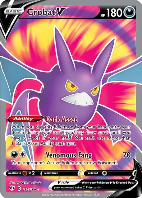 Crobat V (Full Art) 182/189